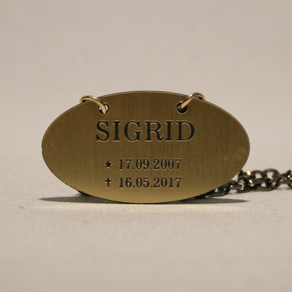 Oval minnesplatta för urna - Bild 4